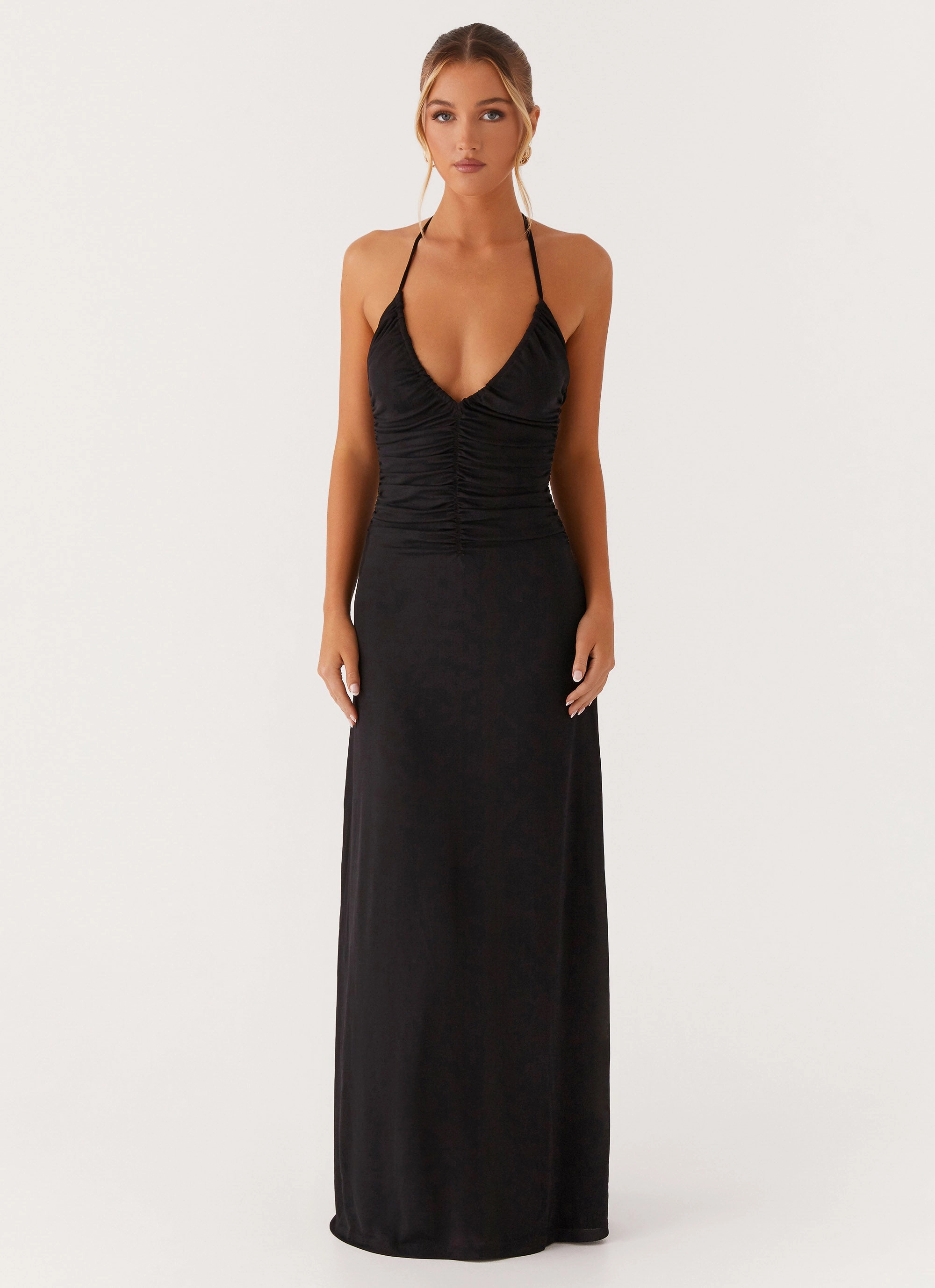 Office Layer Stylish Look Kansas Maxi Dress - Black