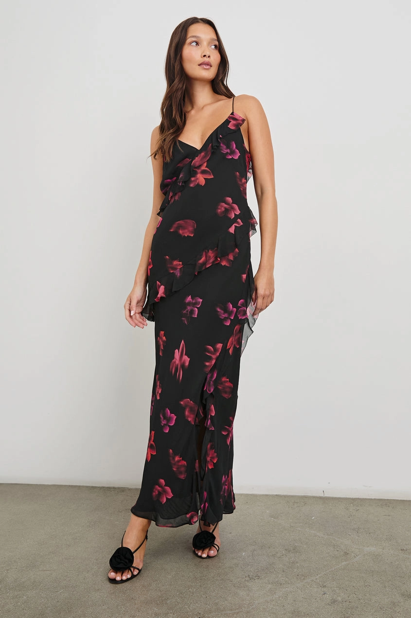 Kariselle Dress in Dark Azalea Hook-And-Eye