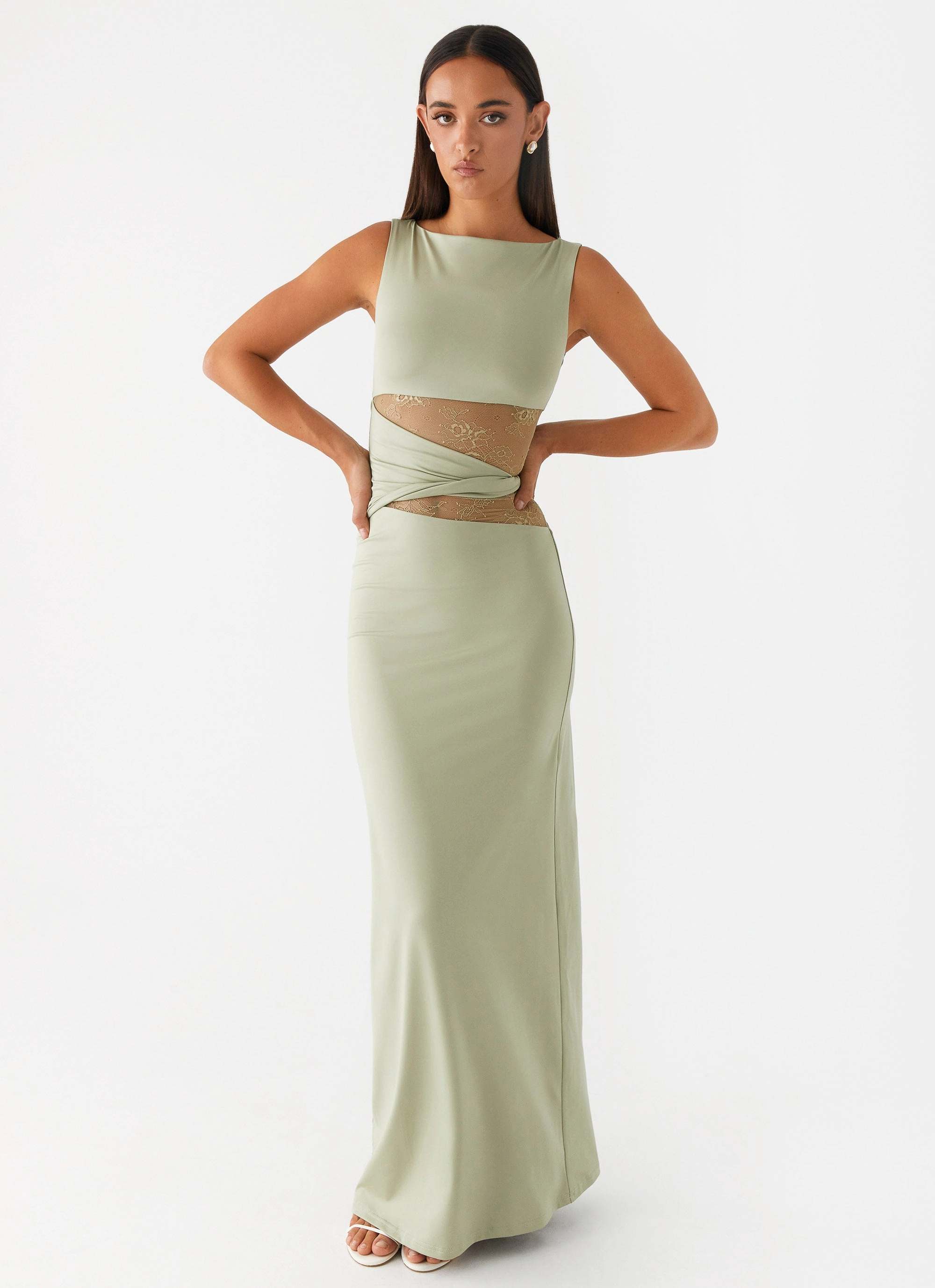 Casual day-to-night piece Karma Maxi Dress - Sage
