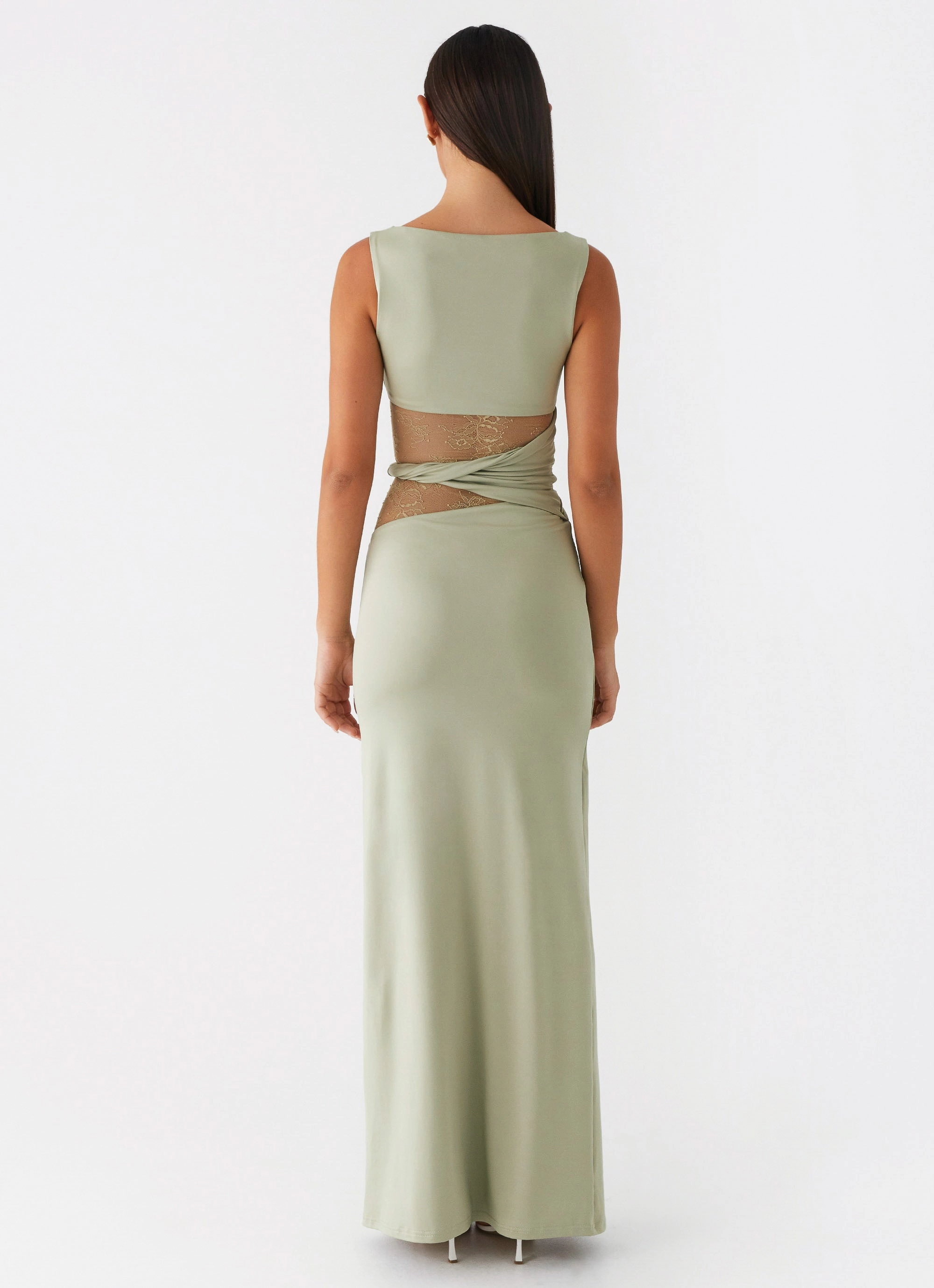 Karma Maxi Dress - Sage Comfortable texture Elegant evening wear