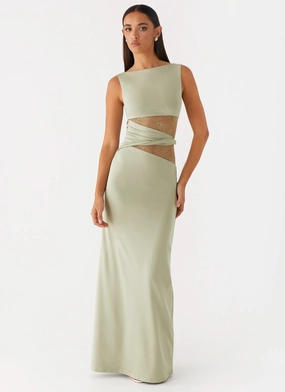 Timeless Edge Karma Maxi Dress - Sage