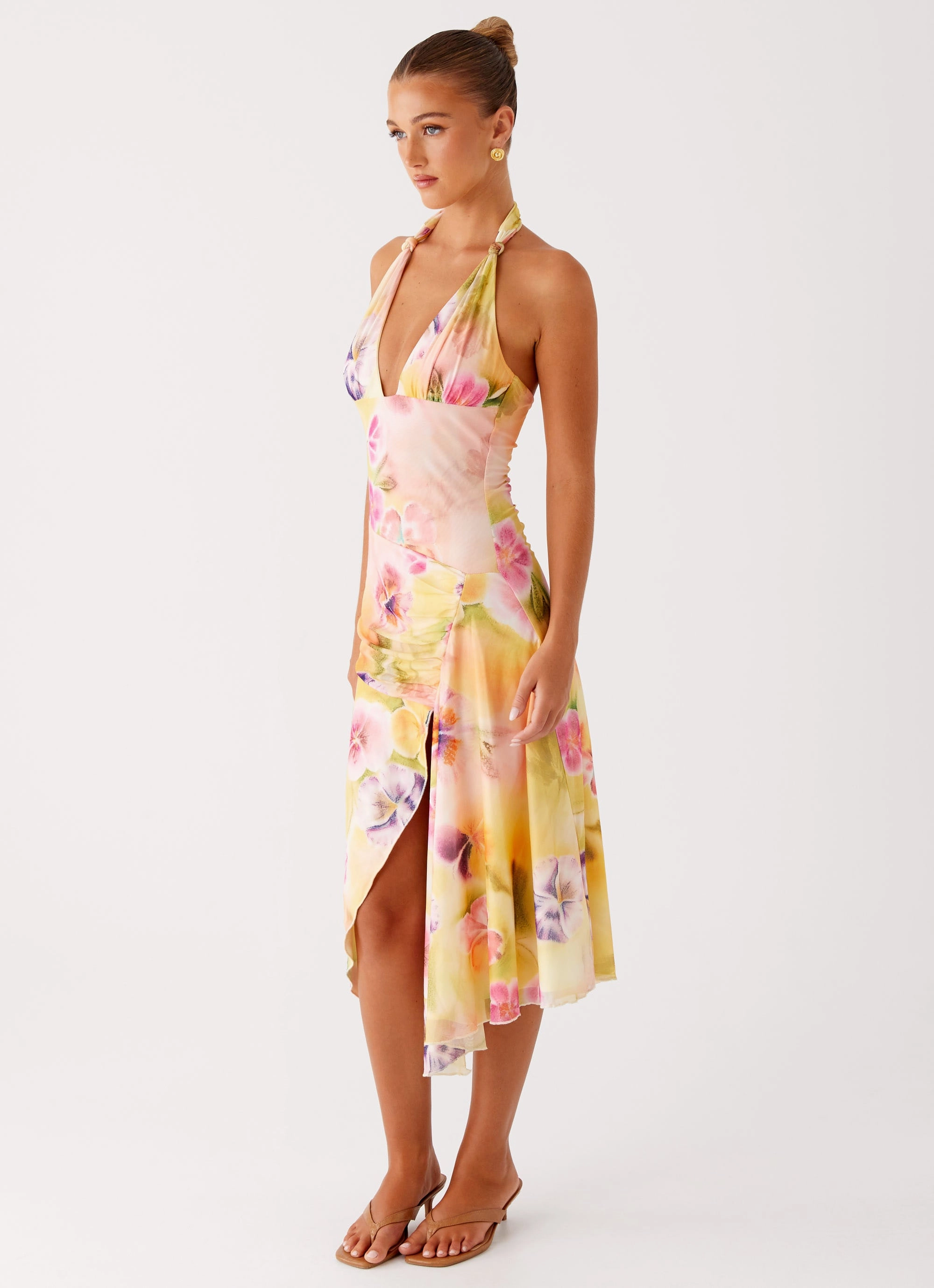 Kayce Midi Dress - Sunburst Floral spring fresh
