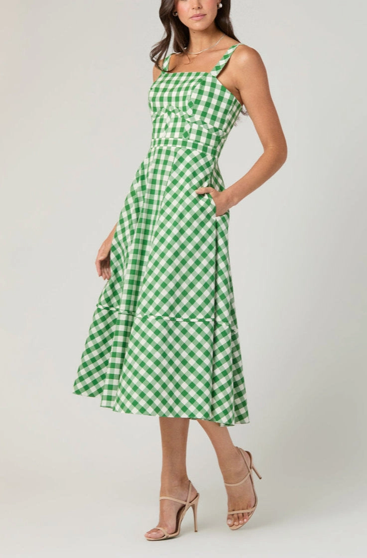 Kaydence Dress in Green/Ivory All-Purpose Comfort