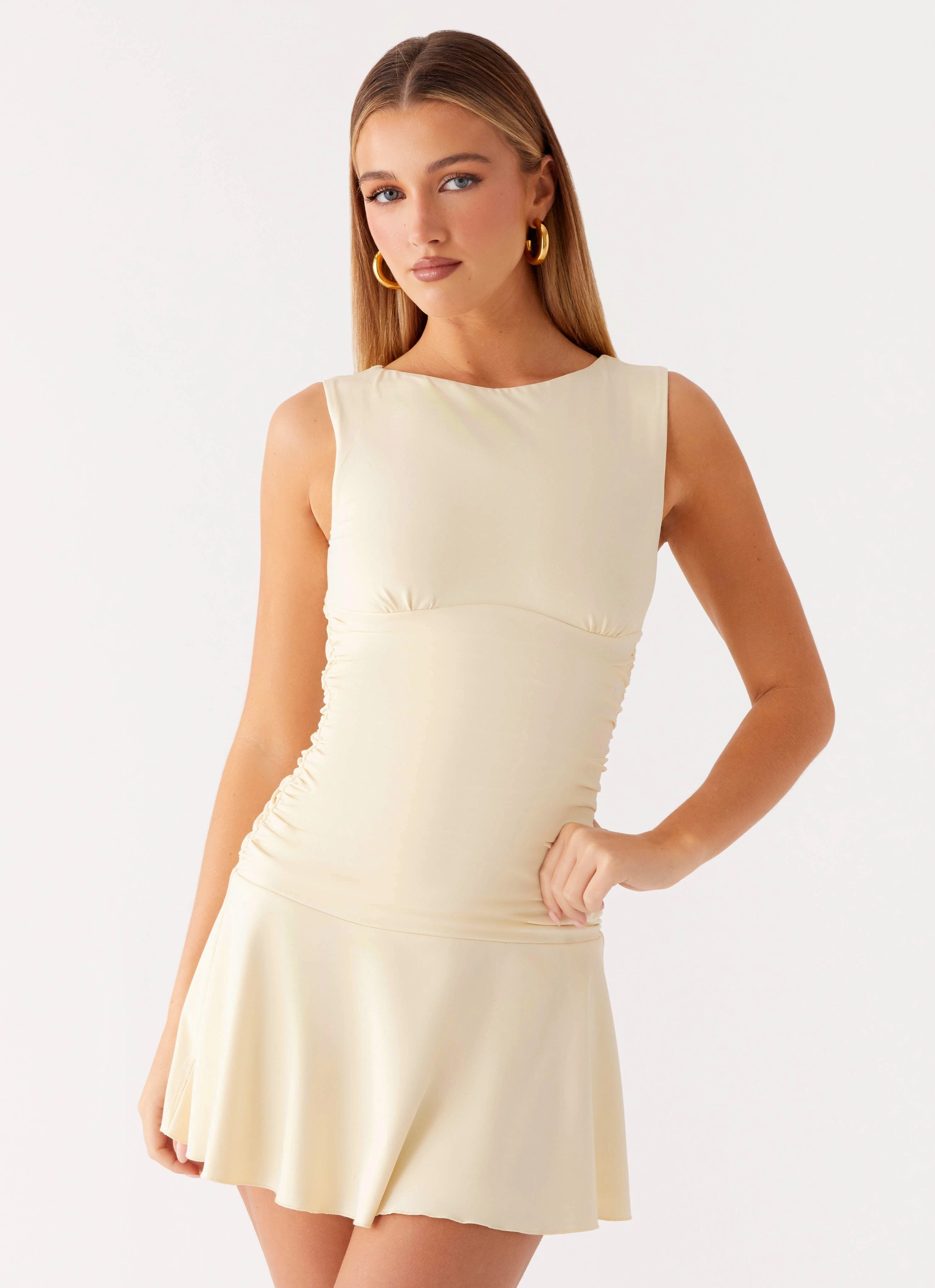 Oversized-Fit Quick Elegance Kelda Mini Dress - Yellow