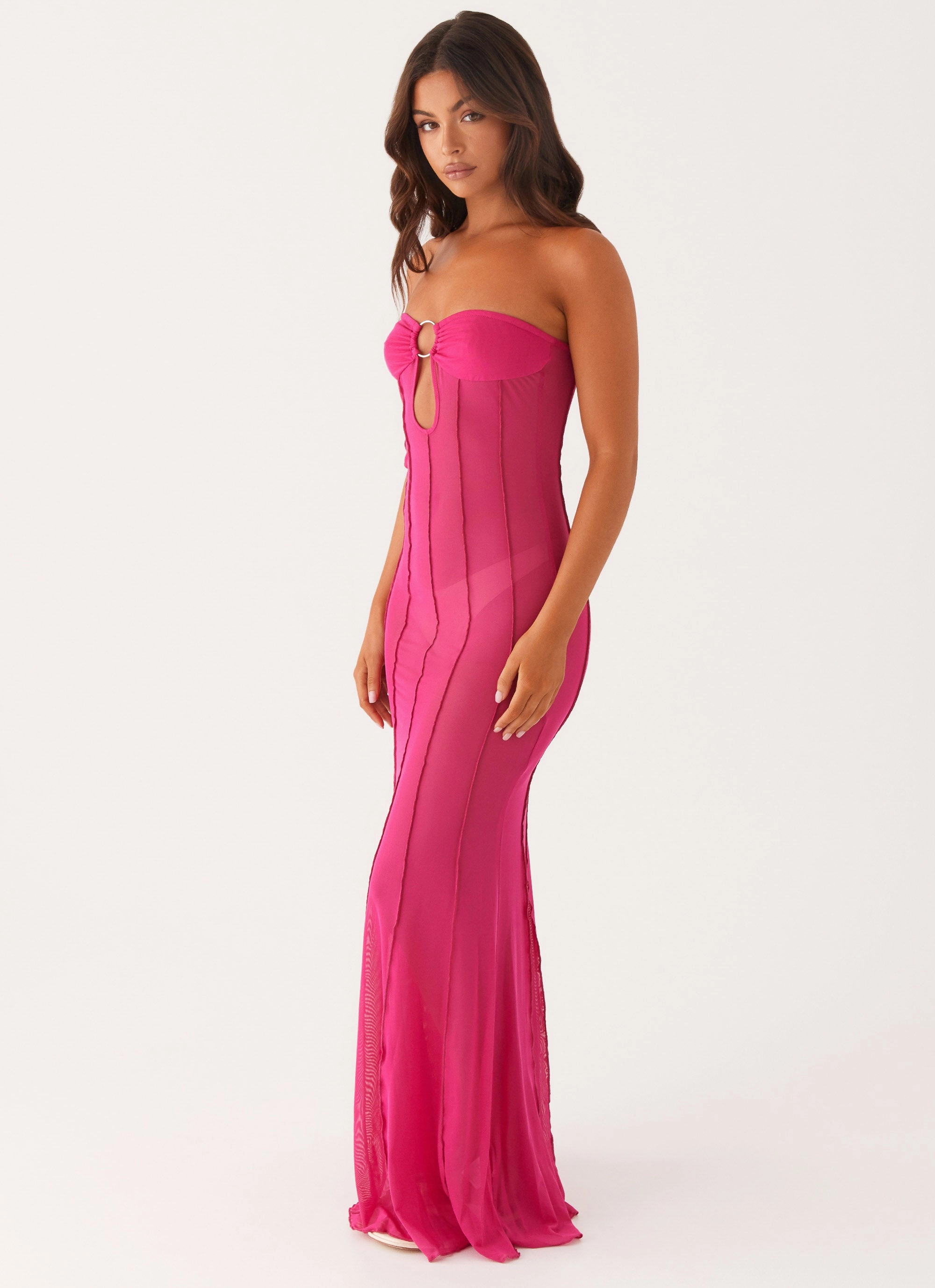 Non-Iron Movement Feel Kennedy Maxi Dress - Fuchsia