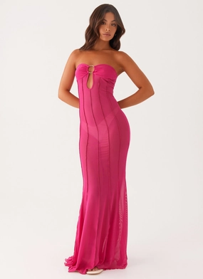 Move Free Perfect Layering Kennedy Maxi Dress - Fuchsia