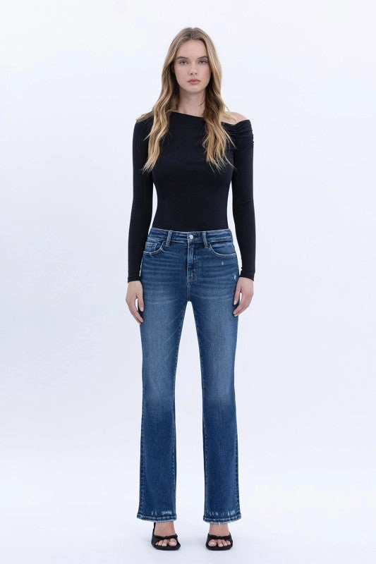 Kerri High Rise Full Length Bootcut Jeans Everyday Basic