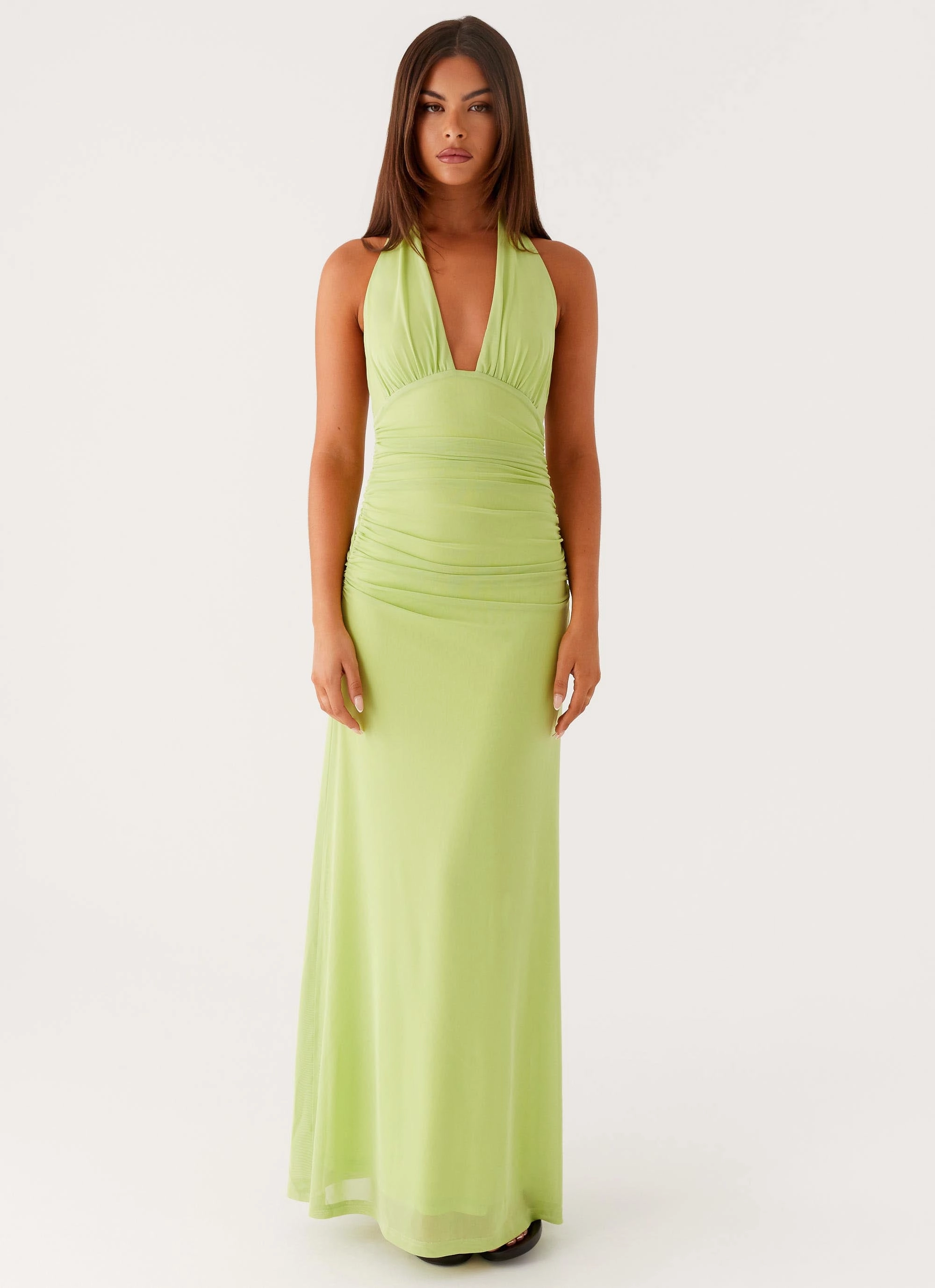 Kerrie Maxi Dress - Lime Simple yet chic gown Minimal Form