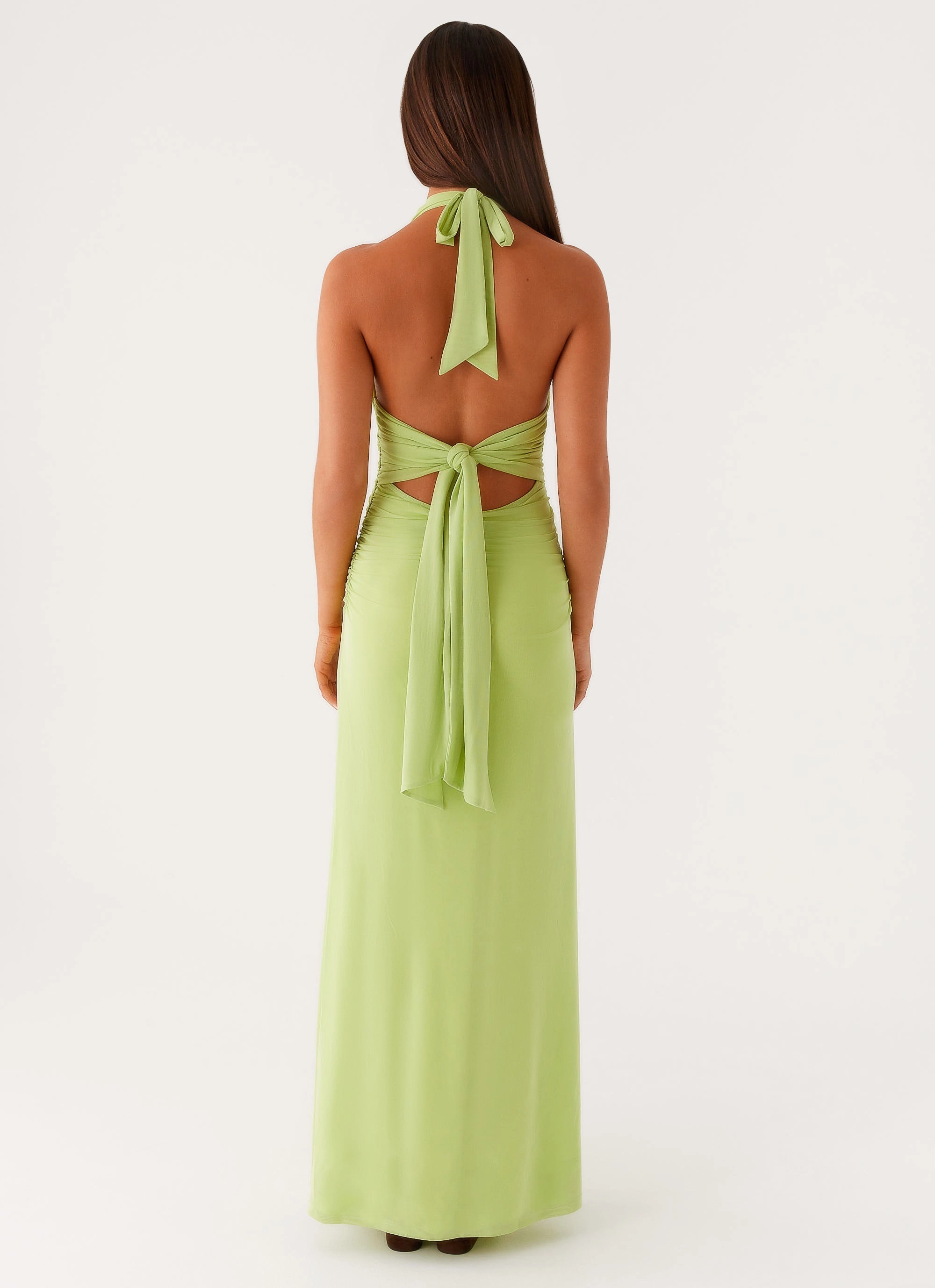 Comfortable fit-and-flare dress Kerrie Maxi Dress - Lime