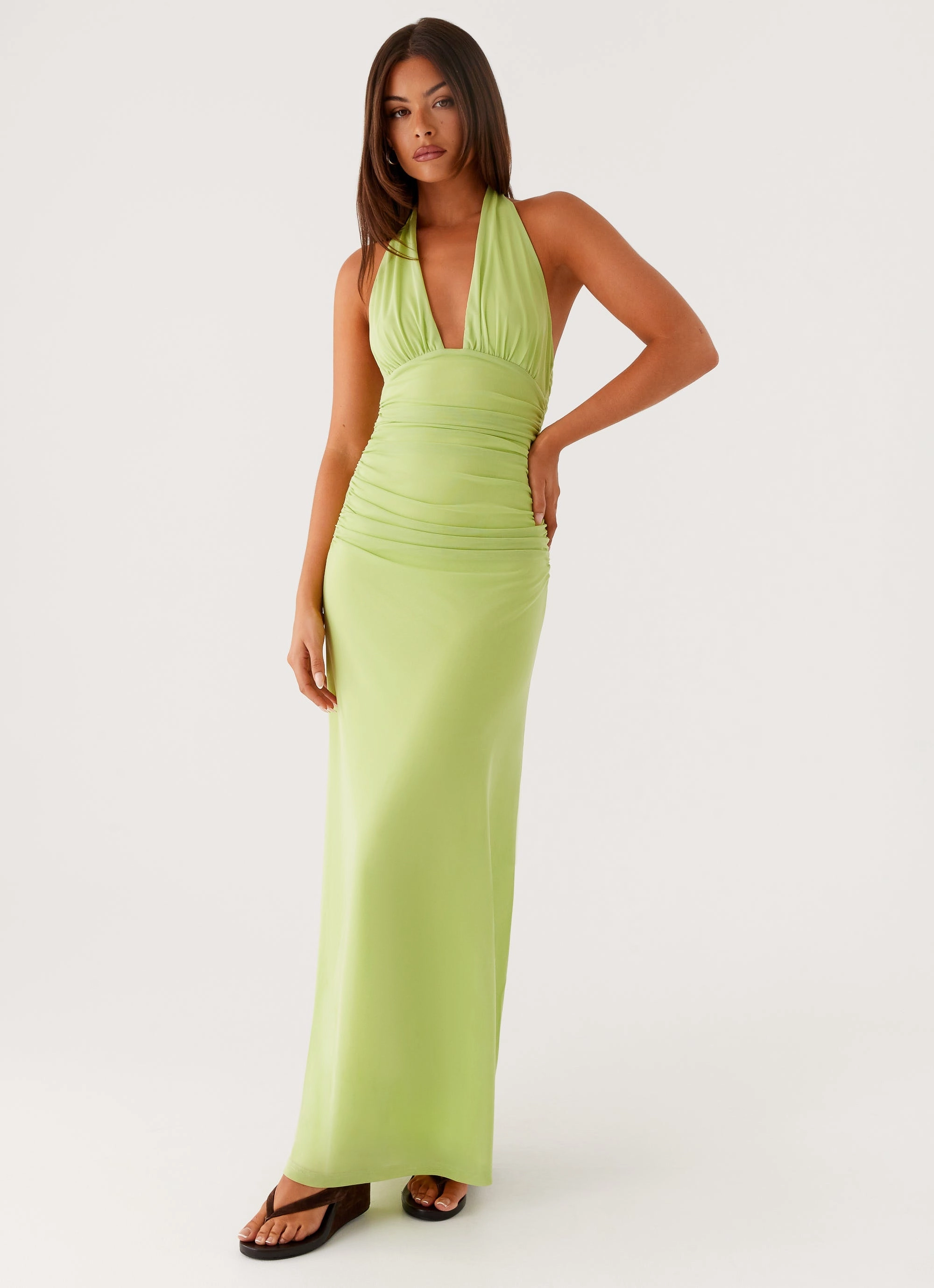 Quiet Glow Kerrie Maxi Dress - Lime