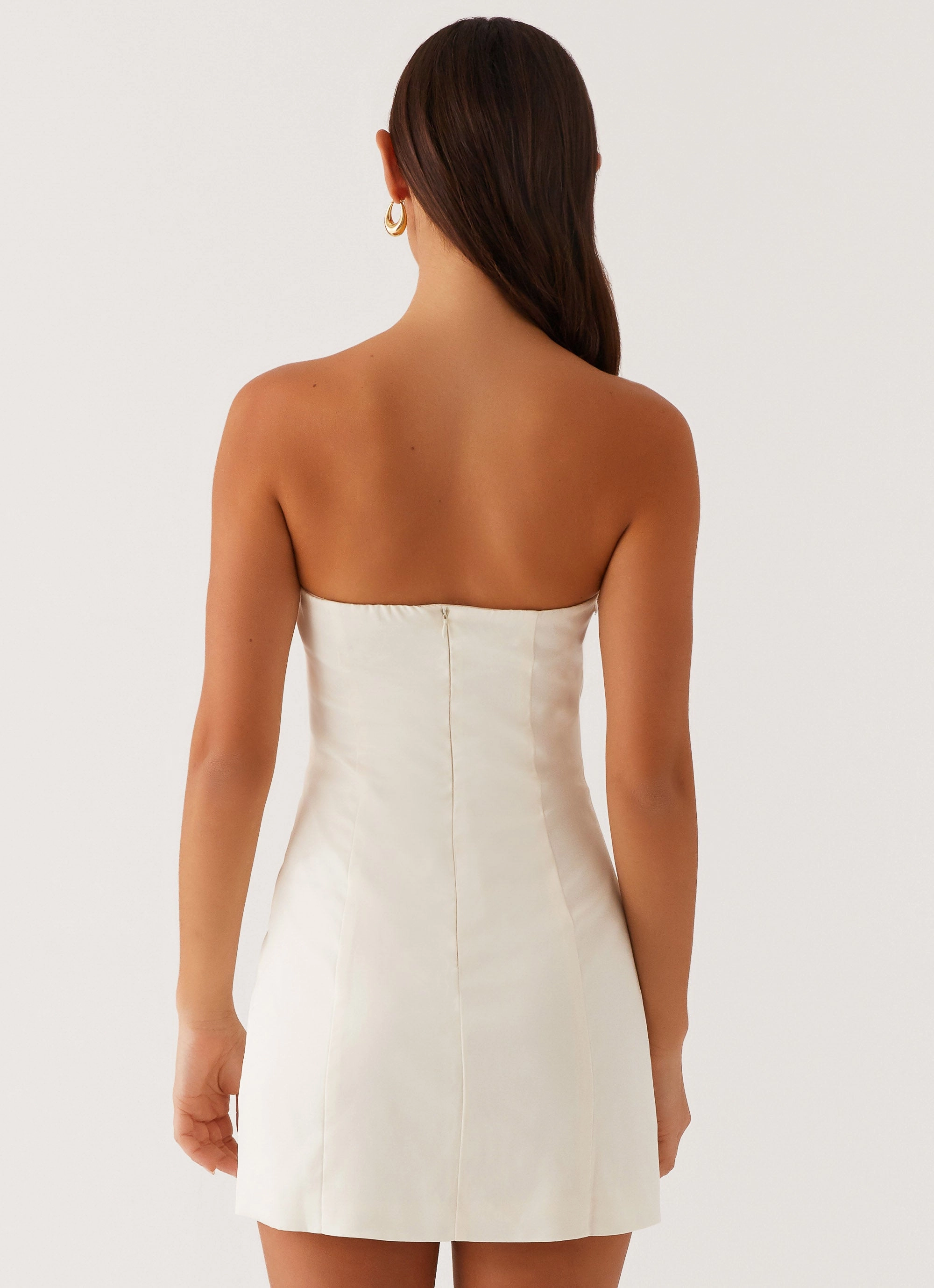 Kessie Mini Dress - Ivory Vintage-Inspired