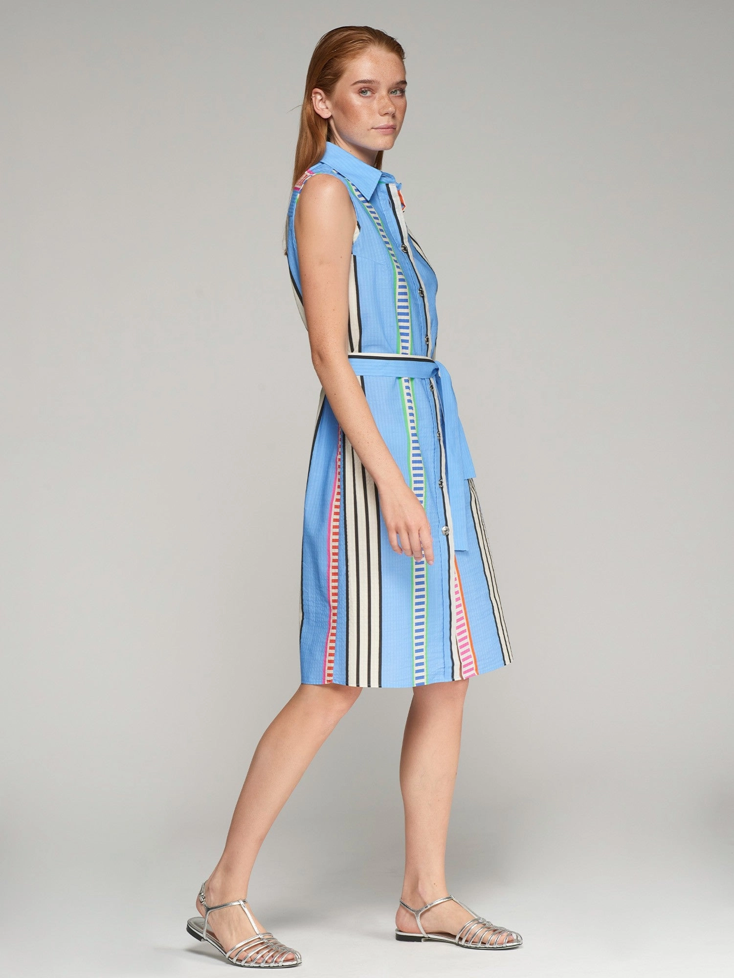 Stylish Appeal Mariya Dress in Azul Seersucker