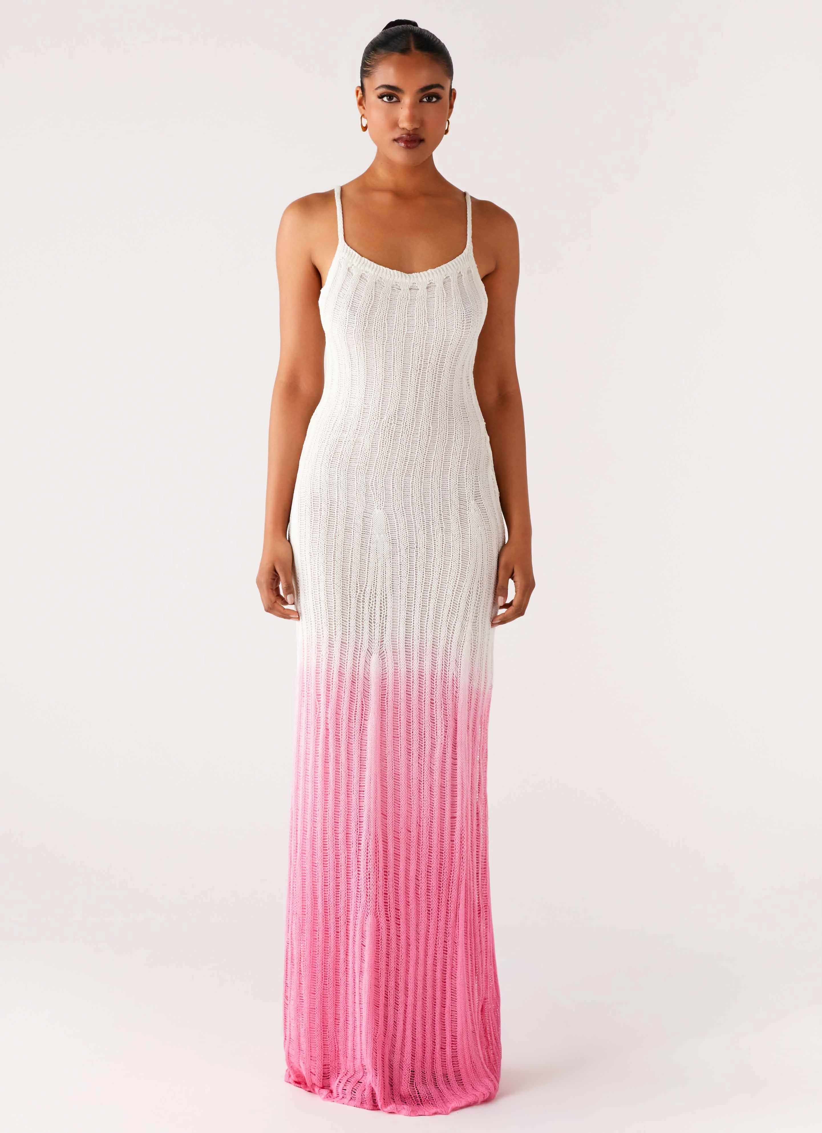 Office Casual Timeless Look Kiki Maxi Dress - Pink Ombre