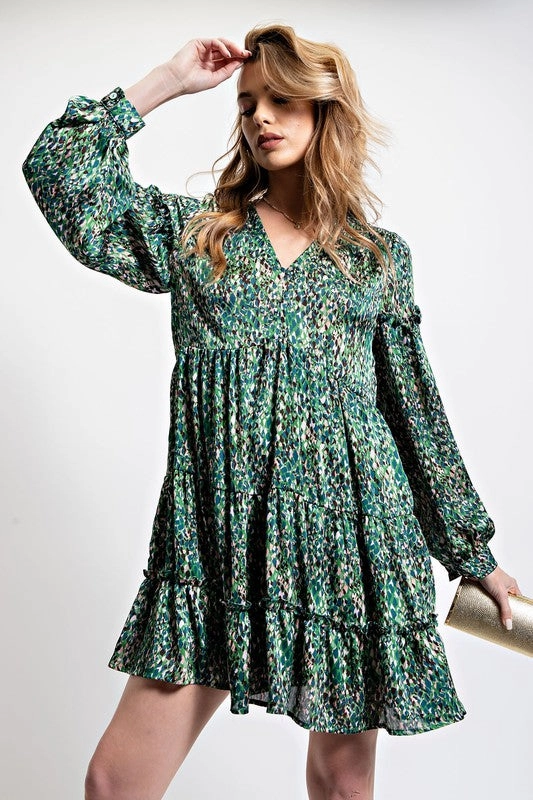 Everyday Comfort Wear KIM LEOPARD/ANIMAL PRINTED DRESS