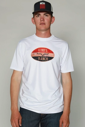 Kimes Ranch Mens American Standard Tee Stone Polyester S/S T-Shirt Luxury Feel
