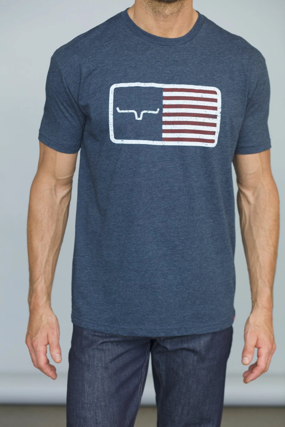 Kimes Ranch Mens American Trucker Tee Navy Cotton Blend S/S T-Shirt Lounge Wear