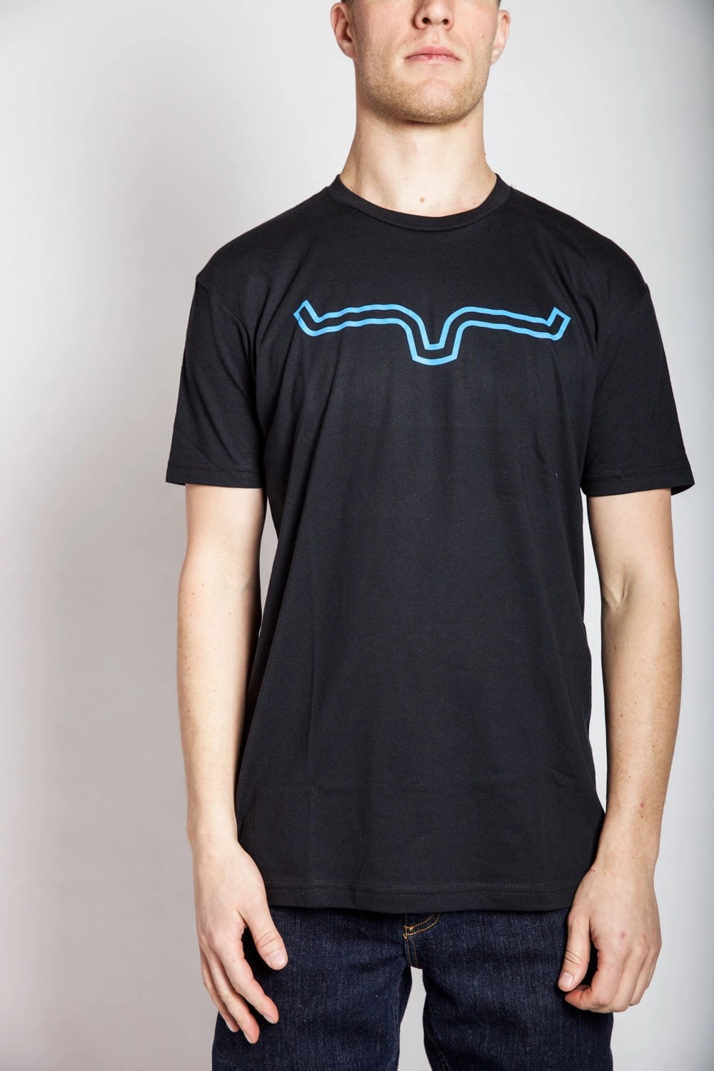 Tall Length Kimes Ranch Mens Outlier Tee T-Shirt Black Cotton Blend S/S