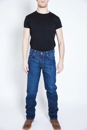 Trendy High Quality Kimes Ranch Mens Watson Jeans Blue 100% Cotton Hand Sanded