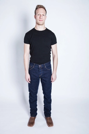 Easy Routine Modern Minimalist Fashion Lover Kimes Ranch Mens Wayne Jeans Blue Cotton Blend Slim Fit