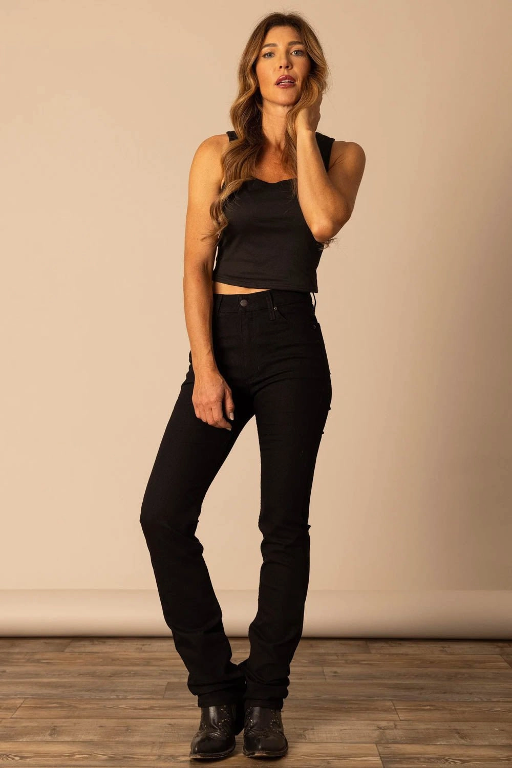 City Walk Autumn Days Lightweight Kimes Ranch Womens Sarah Black Black Cotton Blend Jeans