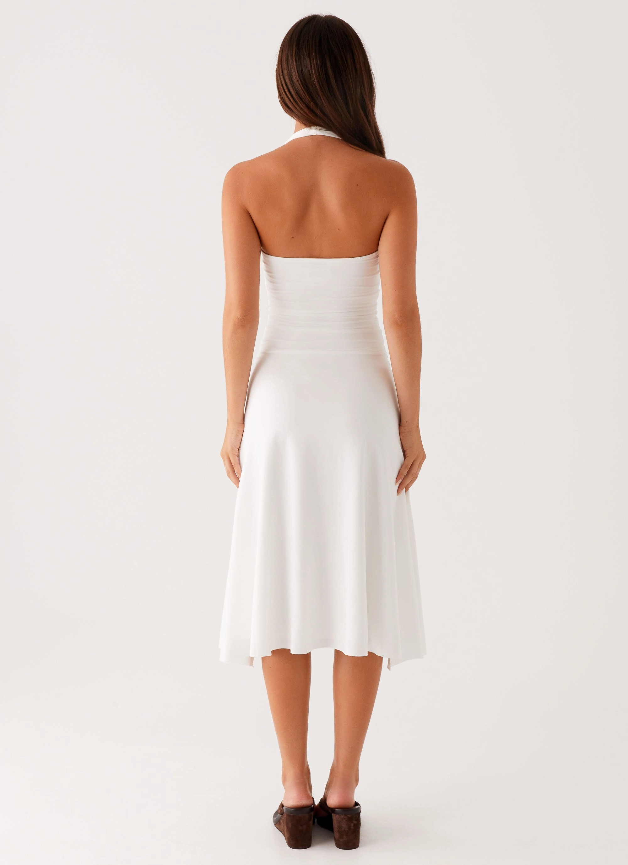 Klyne Midi Dress - Ivory Natural Feel