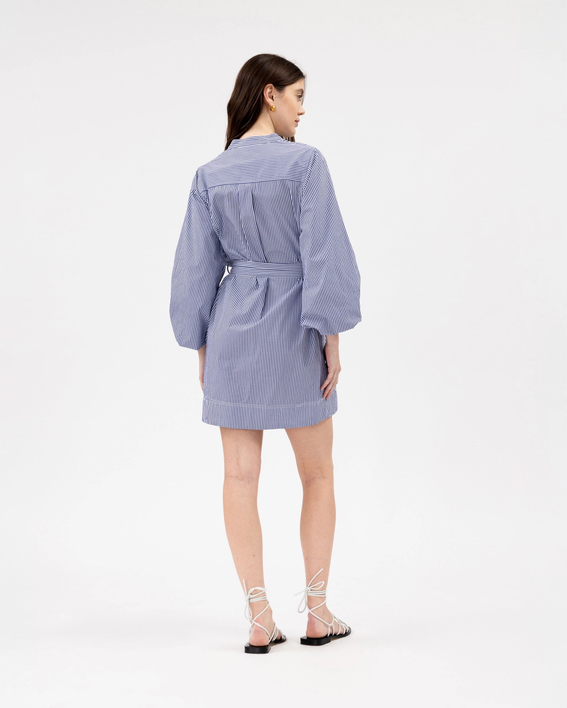 Comfy Fit Wear Relax Draping Madelyn Stripe Dress