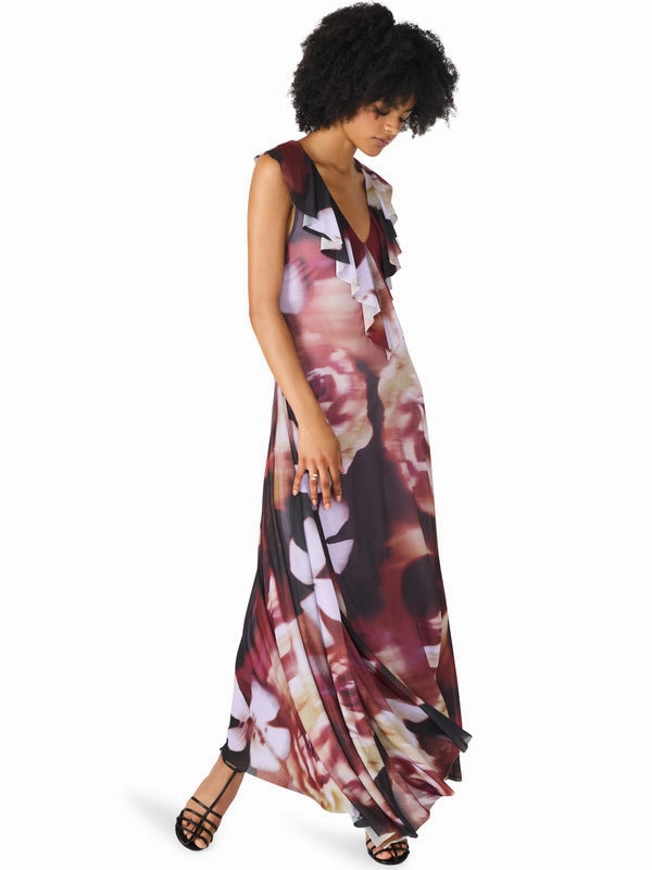 Kora Dress in Mesa Rose Mesh-Sleeve