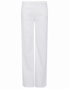 Autumn Days Outdoor Enthusiast Streetwear Fan L'AGENCE Alicent High Rise Wide Leg Crop Jeans In Blanc