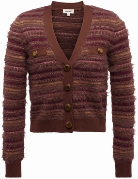 Seasonal Must-Have L'AGENCE Ariadne Mixed Stitch Cardigan