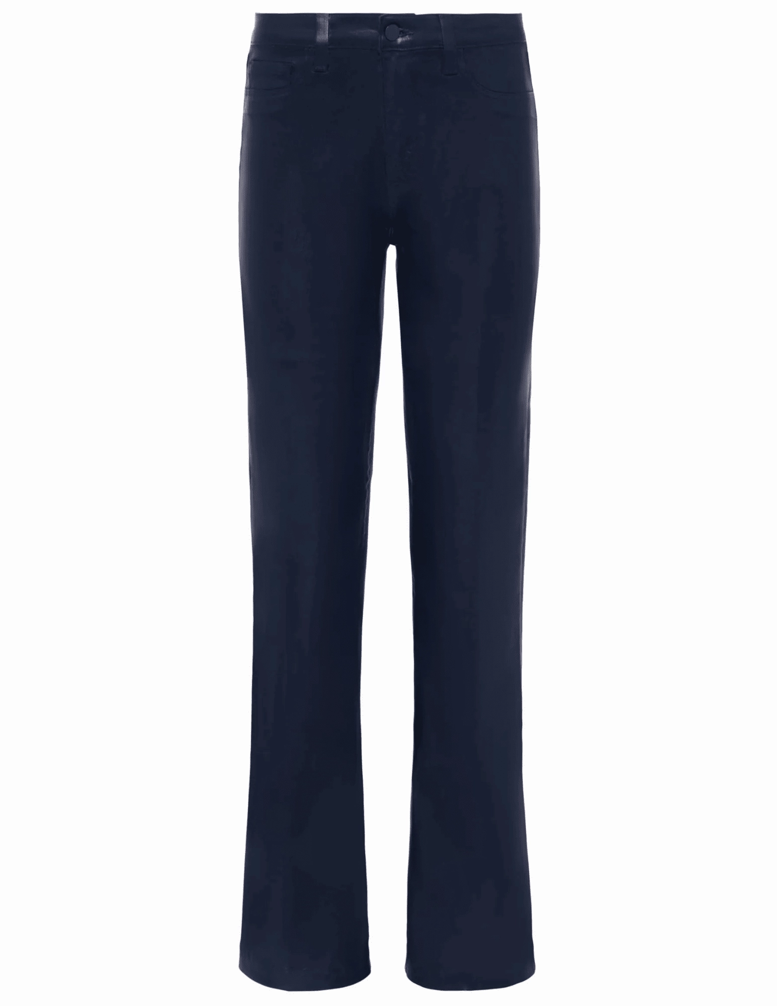Neutral Mood L'AGENCE Clayton High Rise Wide Leg Coated Jeans in Deep Midnight Coated