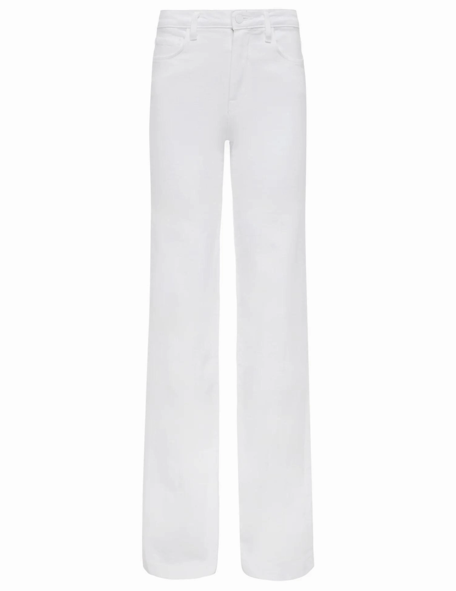 L'Agence Clayton High Rise Wide Leg Jean In Blanc In Blanc Smart Style