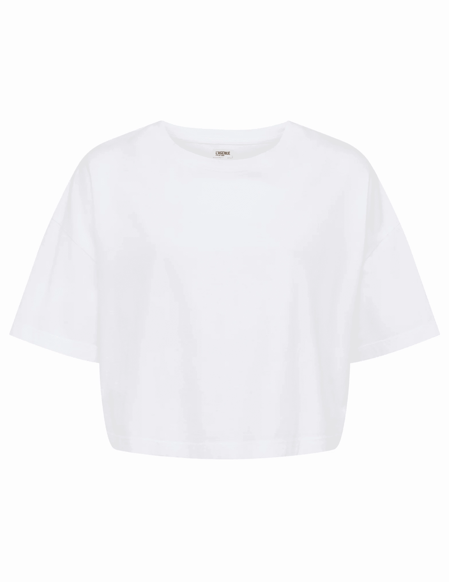 L'AGENCE Daria Oversized Cropped Tee Fresh Trend Comfortable Look