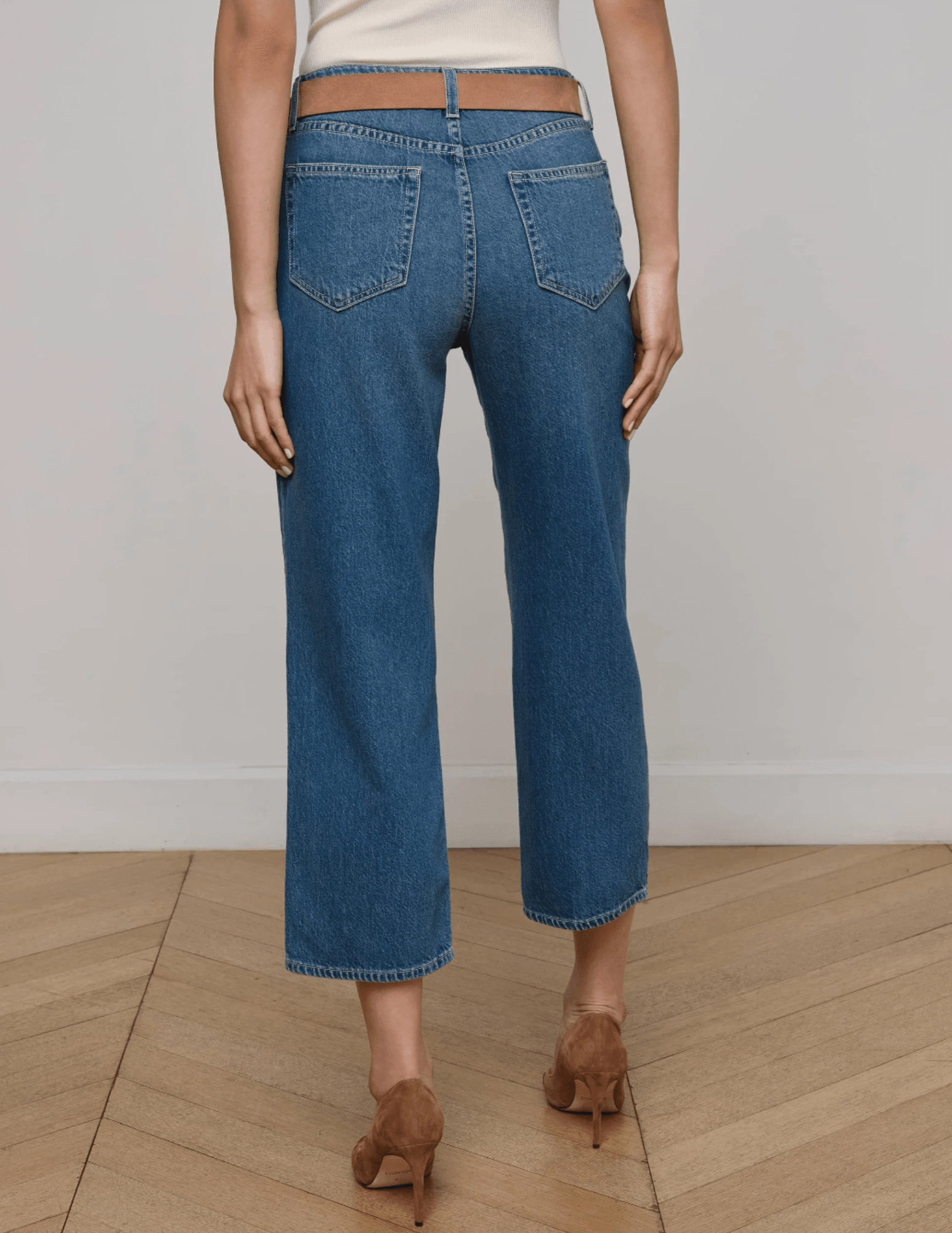 L'AGENCE June High Rise Cropped Stovepipe Jean in Fresno Smart Utility