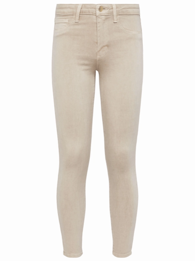 Essential Look L'AGENCE Margot High Rise Skinny Jeans In Biscuit