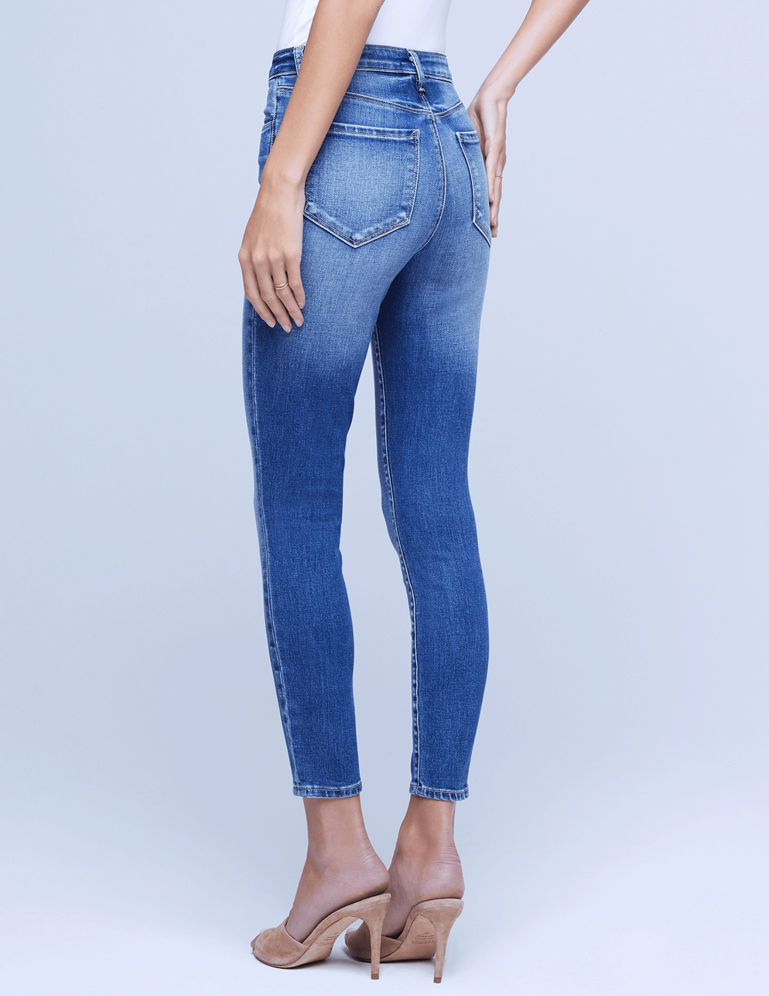 L'AGENCE Margot High Rise Skinny Jeans In Cambridge Comfort Stretch