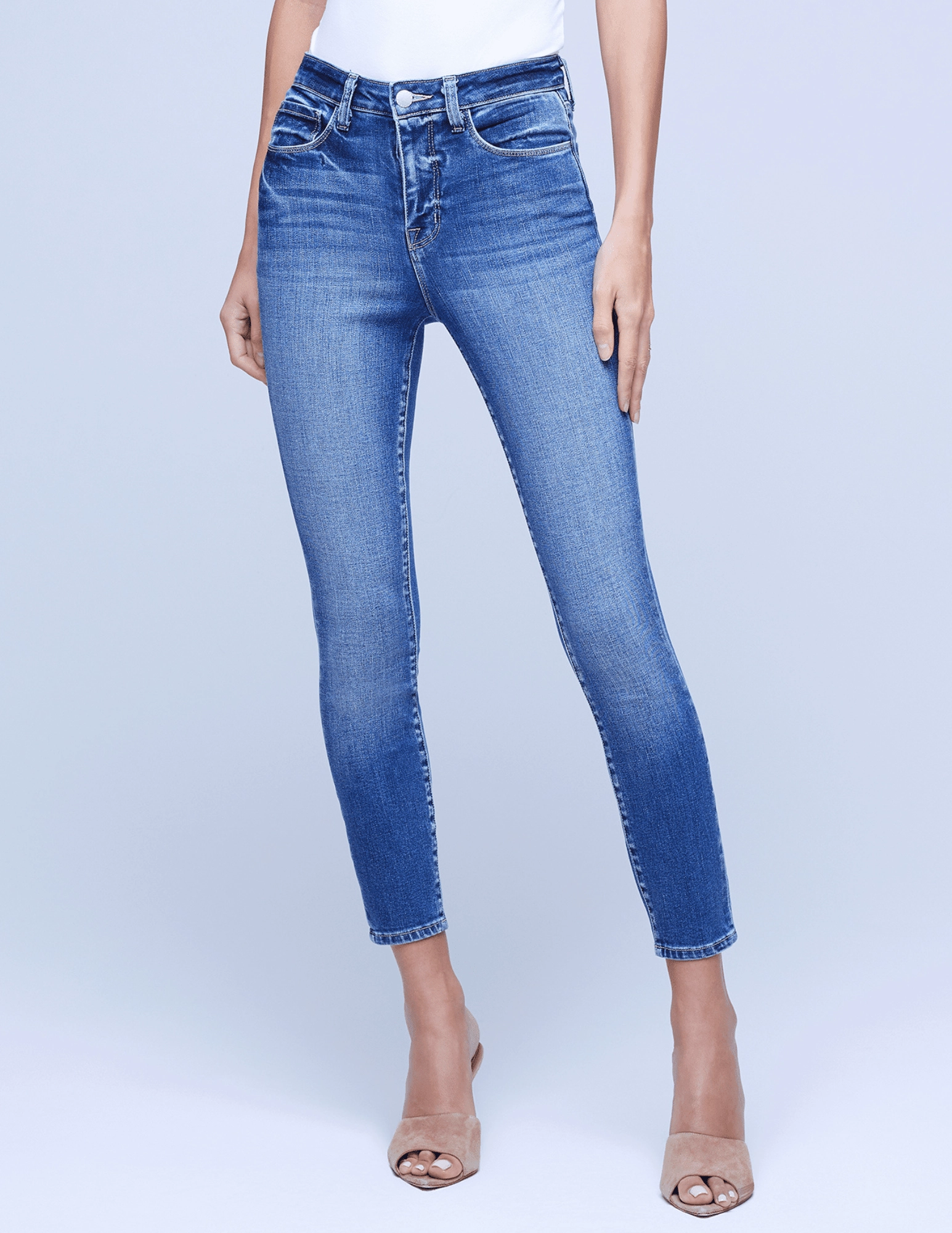 L'AGENCE Margot High Rise Skinny Jeans In Cambridge Base Comfort