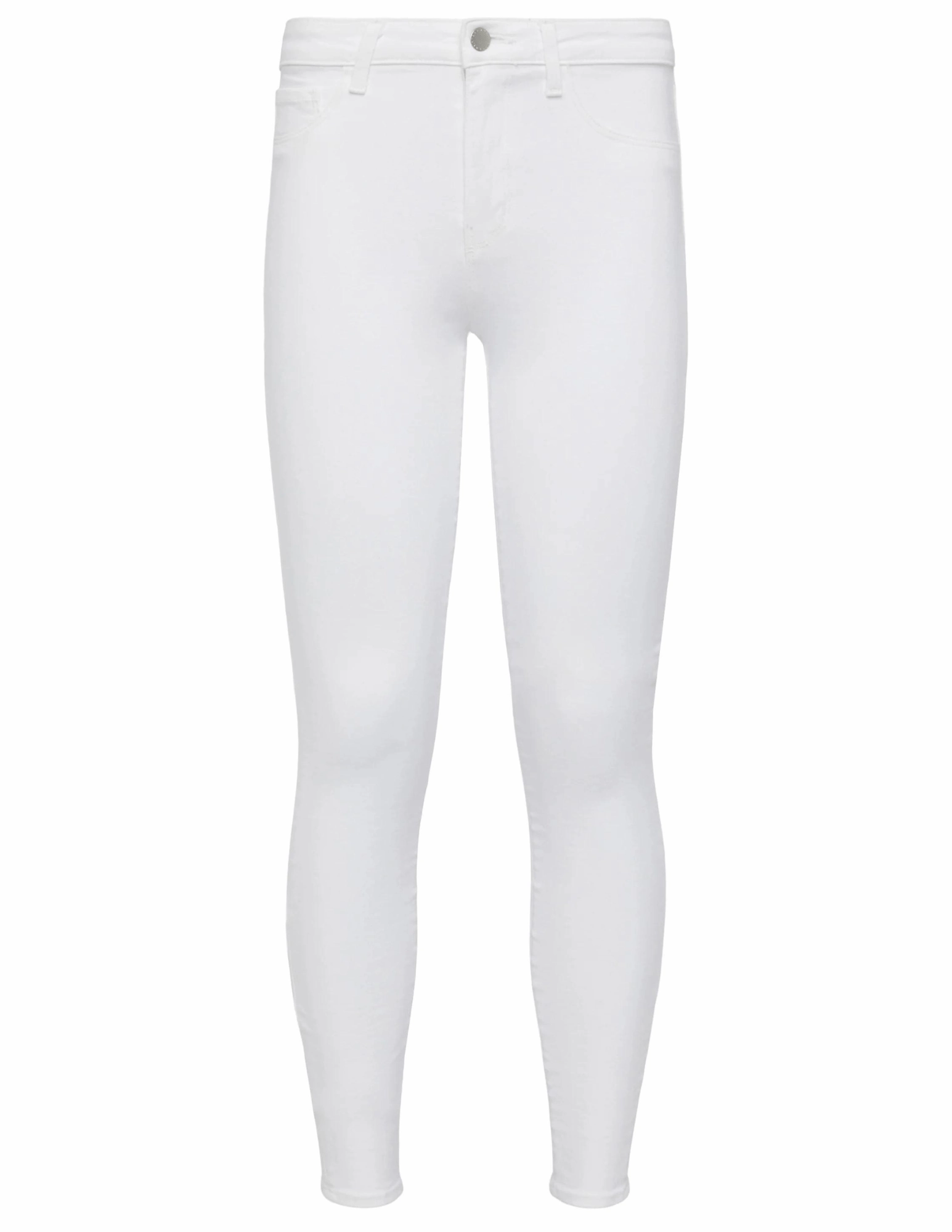 Belt Loop Reinforcement L'AGENCE Marguerite High Rise Jeans In White