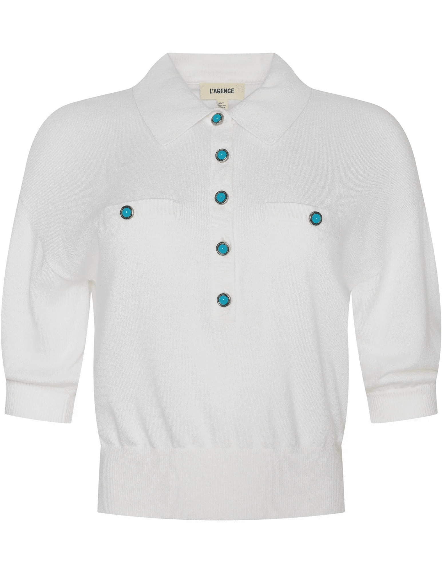 L'AGENCE Masaki Short Sleeve Sweater Snuggle Style Casual Outfit