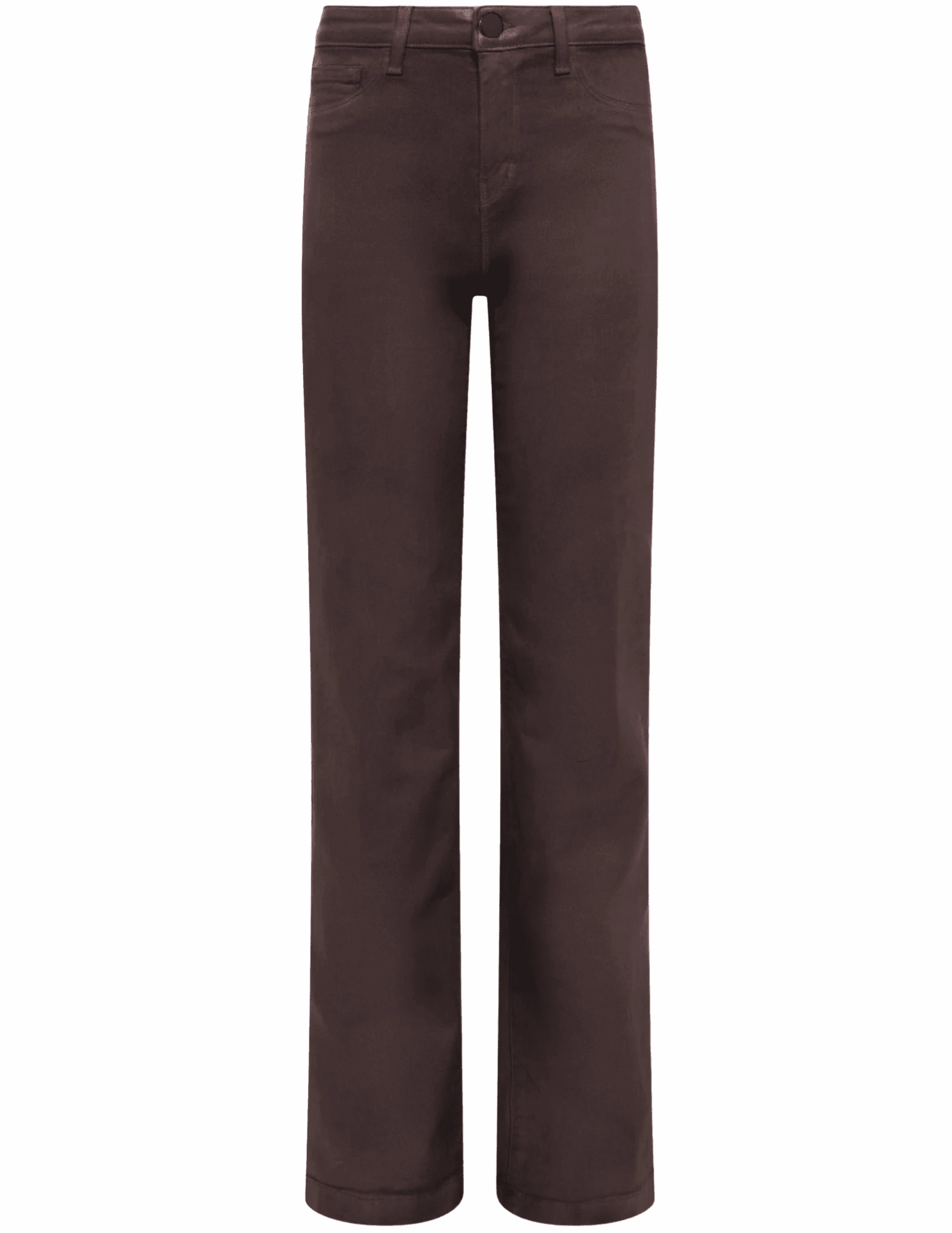 Textured Party Look Soft Vintage Lover Loose L'AGENCE Scottie Coated High Rise Wide Leg Jeans in Chocolate Coated