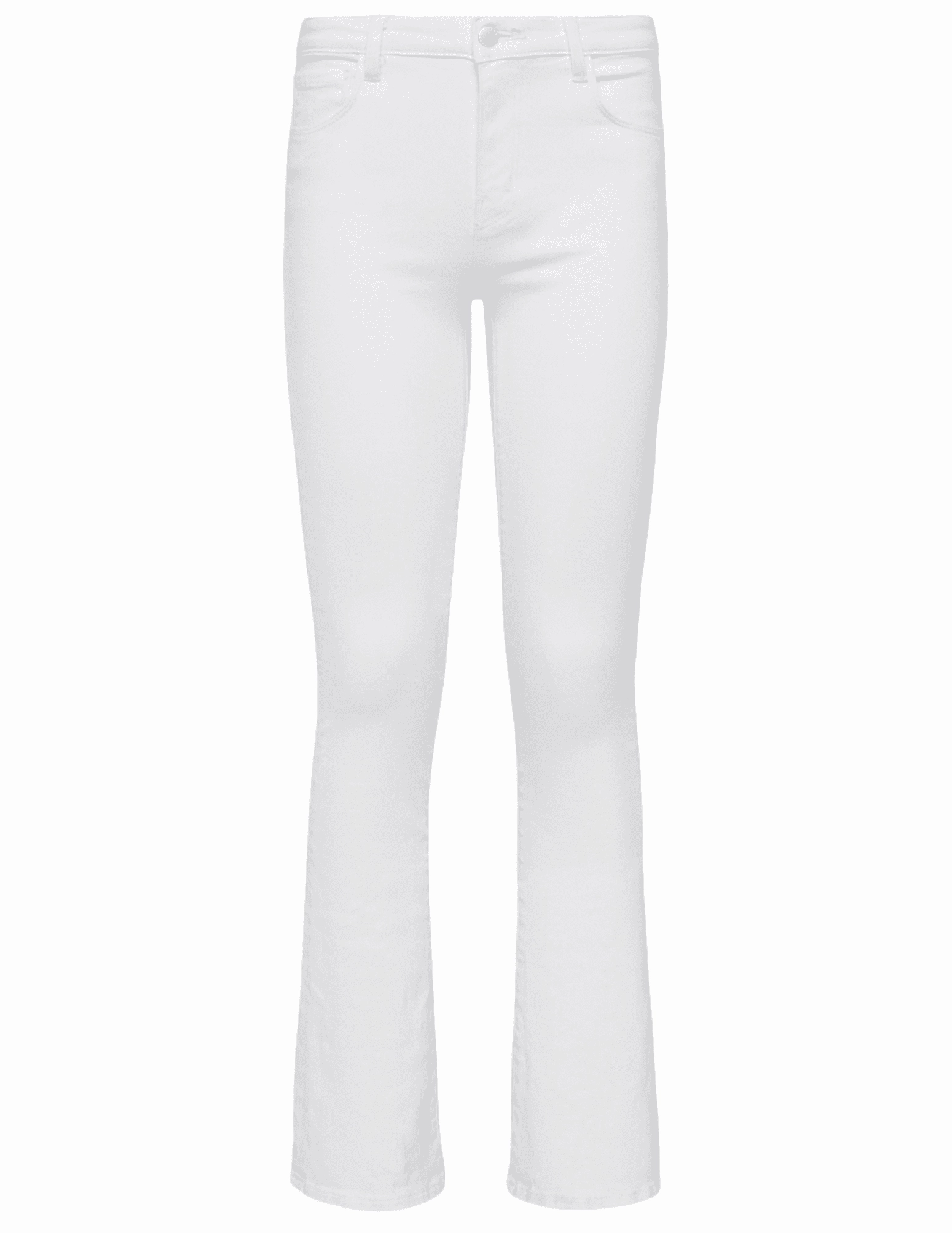 L'Agence Selma High Rise Baby Boot-Cut Jeans In Blanc Stylish Fit Tailored Cut