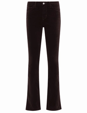 L'AGENCE Stevie Velvet Jeans in Coffee Bean Sharp Comfort