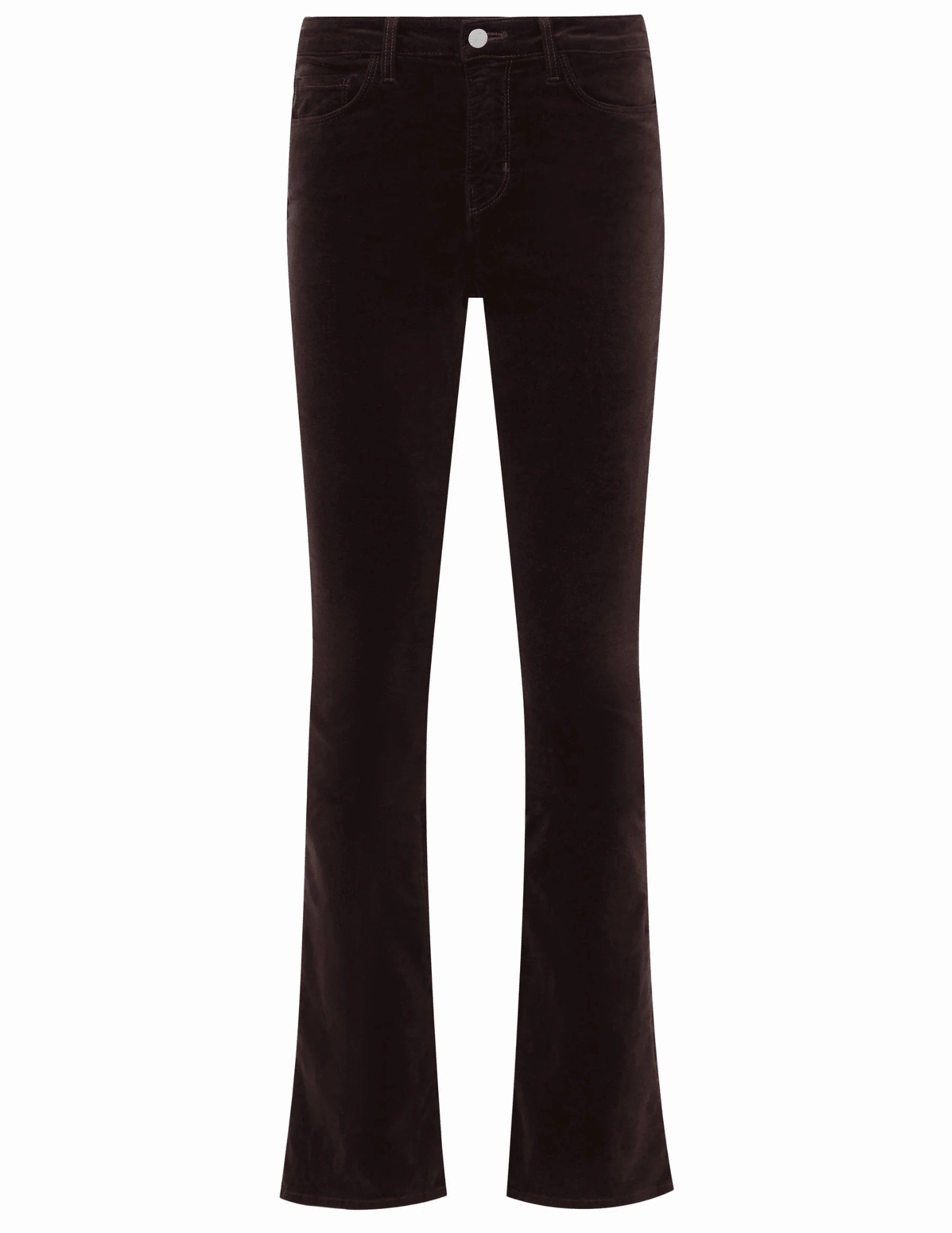 Morning Stroll Stretch Organic Cotton L'AGENCE Stevie Velvet Jeans in Coffee Bean