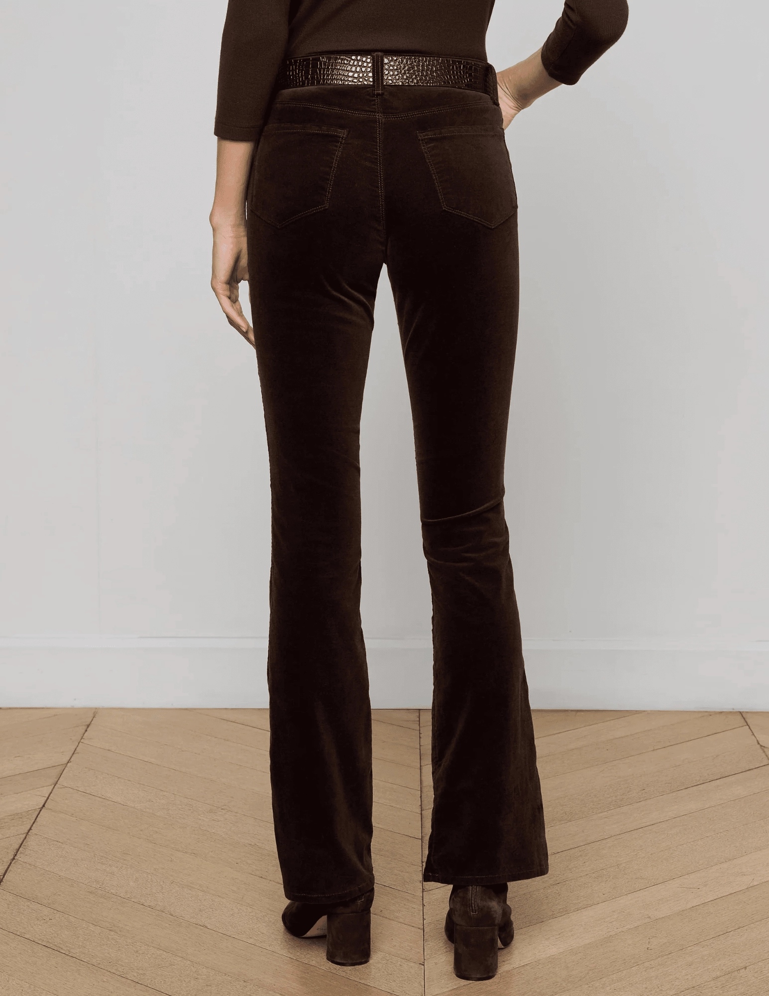 Daily Favorite L'AGENCE Stevie Velvet Jeans in Coffee Bean
