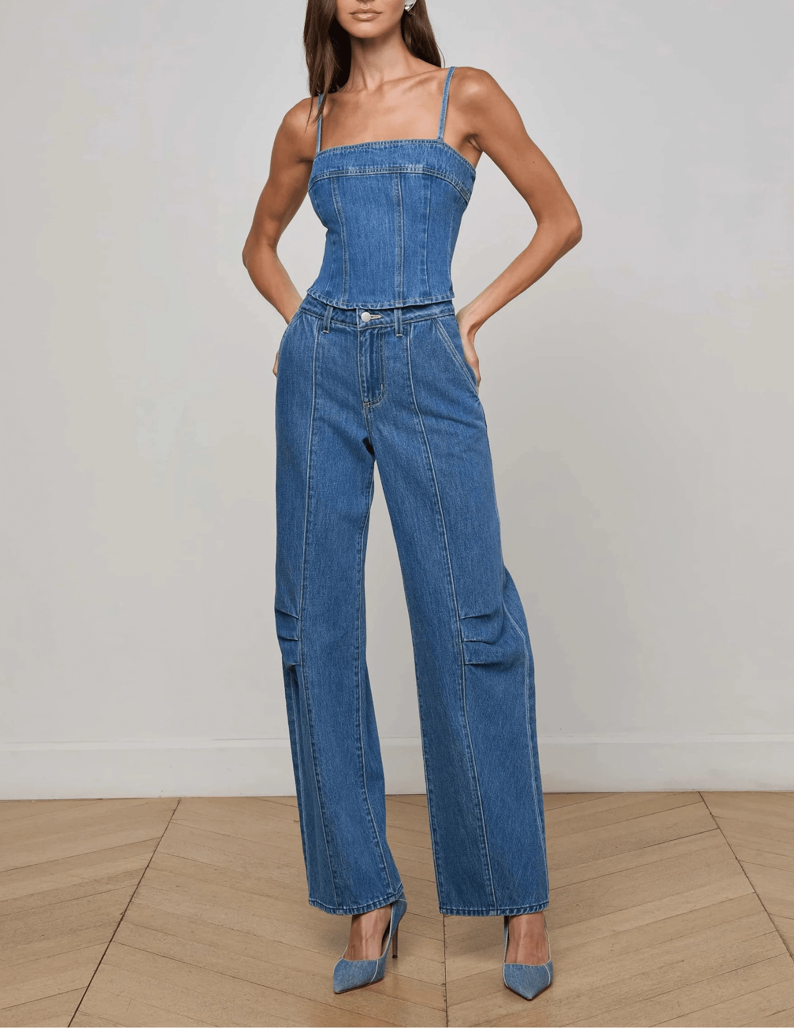 L'AGENCE Zara High Rise Rodeo Jeans in Memphis Flexible Waistband