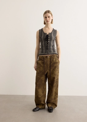 Lace Up Knitted Vest Light Weight