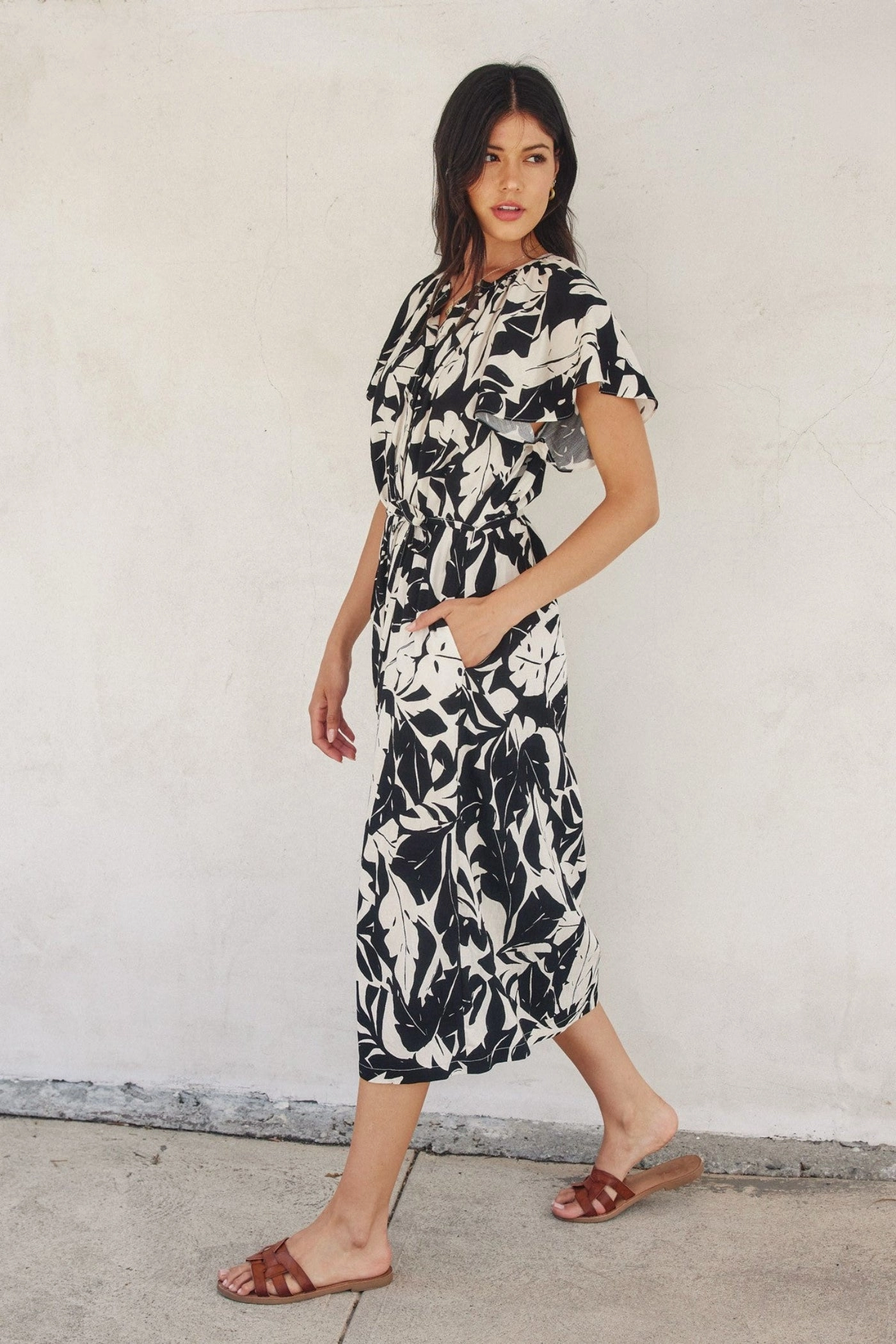 Heritage-Brand Urban Feel LACEY PRINT MIDI DRESS