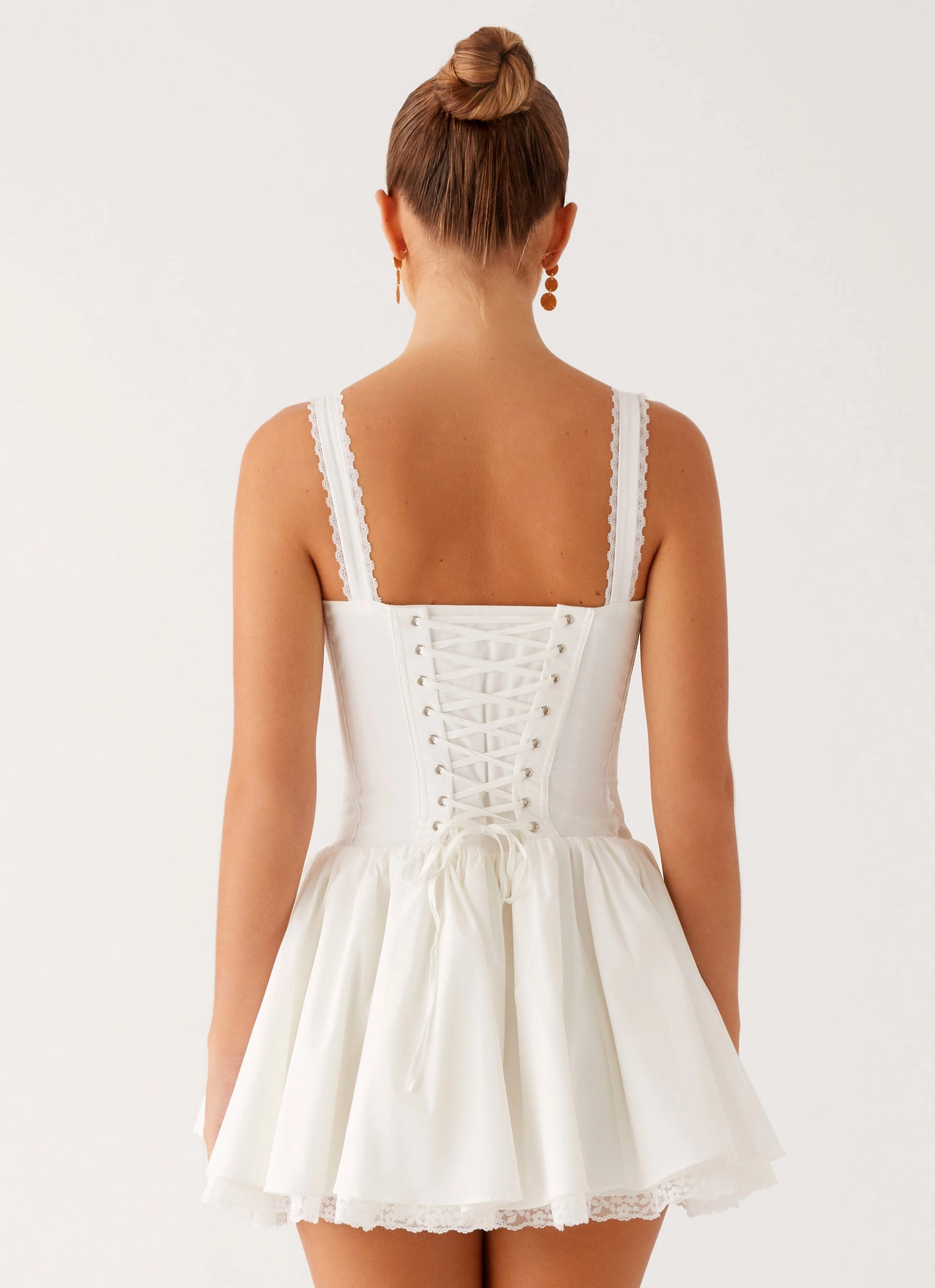 Lacie Mini Dress - White Light Silhouette Cool Finish