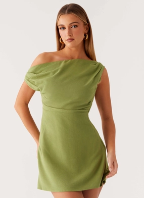 Lady Love Linen Mini Dress - Cactus Runway-Ready Work Flex