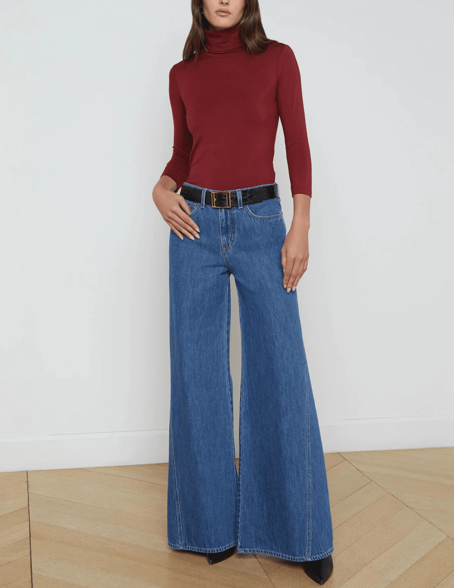 Weekend Style Casual Parent Style LAGENCE Beau T-Seam Wide Leg Jeans In Glendora