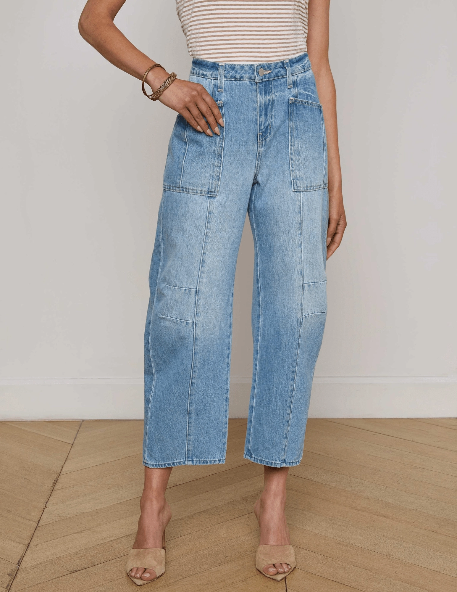 Office Wear Casual LAGENCE Cody High Rise Barrel Jeans in Cristo